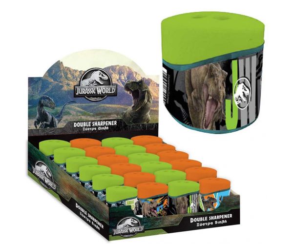 Jurassic World: Ascuțitoare cu rezervor cu două găuri Tyrannosaurus Rex 1 buc.