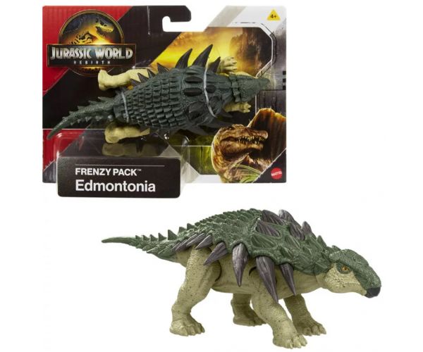 Jurassic World: Renașterea Frenzy pachet figurina dinozaur Edmontonia - Mattel
