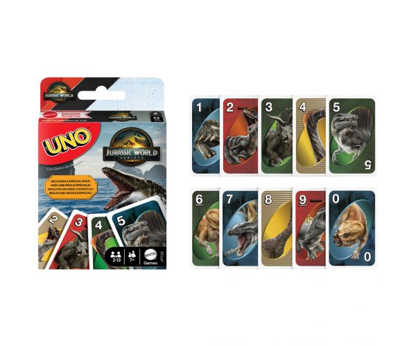 Jurassic World: Újjászületés UNO kártyajáték - Mattel