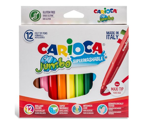 Jumbo set markere 12 bucăţi - Carioca