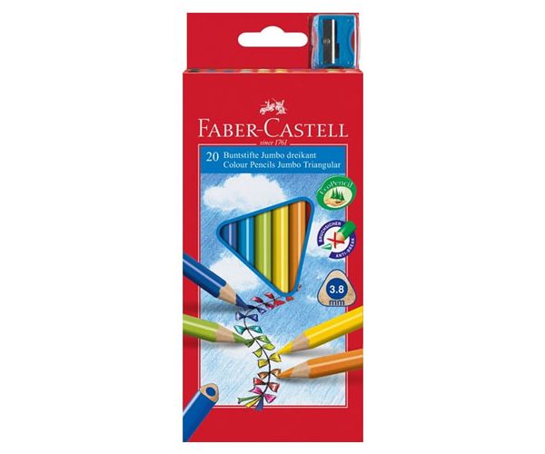Faber-Castell: Junior creioane colorate 20 bucăţi cu ascuţitoare