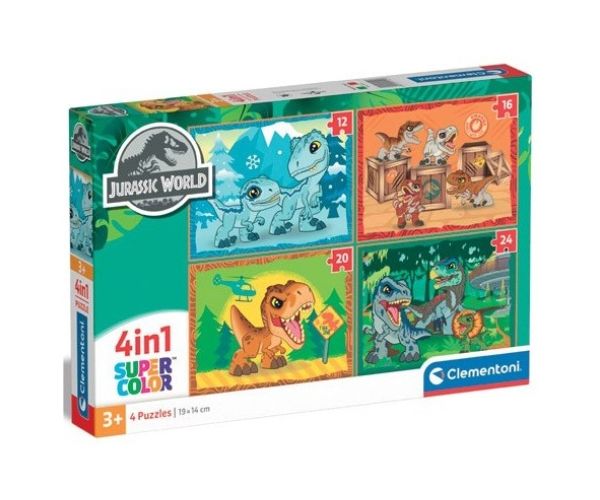 Jurassic World 4 in 1 12-16-20-24 bucăți puzzle - Clementoni