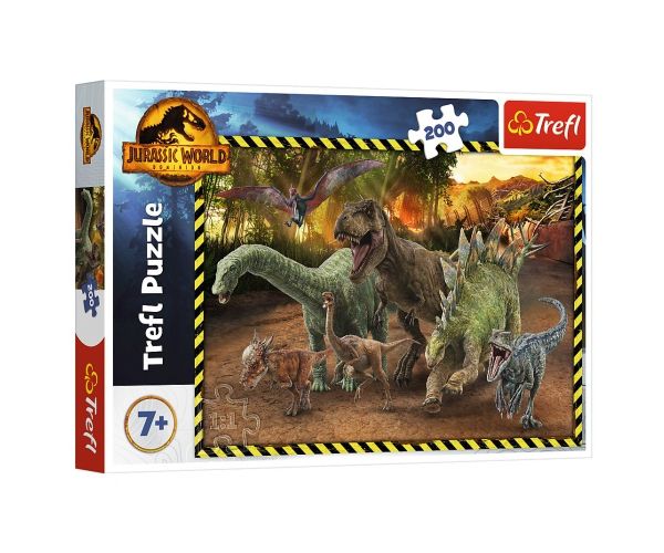 Jurassic World: Dinozaurii din Jurassic Park 200 bucăți puzzle - Trefl