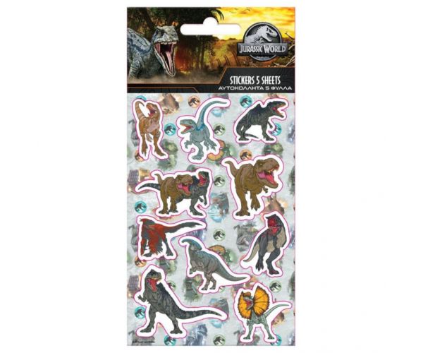 Jurassic World set autocolant autoadeziv 8x12cm foi 5 bucăți