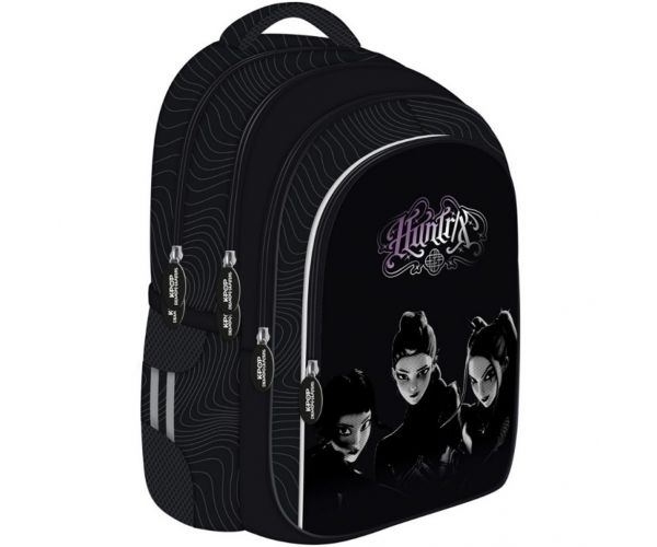 K-POP Demon Hunters ghiozdan școlar/rucsac negru, cu 4 compartimente, BPL60 43x32x20 cm