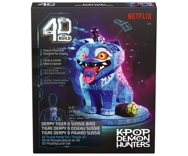 K-Pop Demon Hunters – Tigrul Derpy și pasărea Sussie puzzle 4D - Spin Master