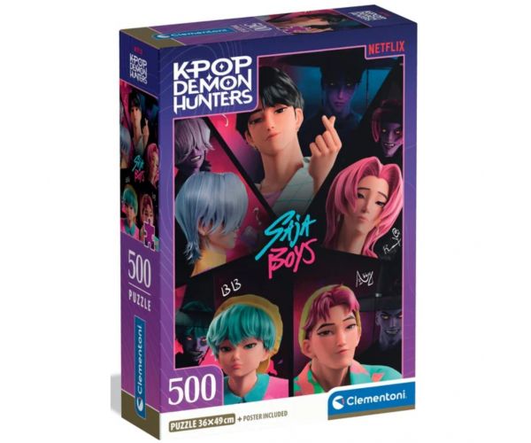 K-pop vânători de demoni Saja Boys puzzle de 500 piese - Clementoni