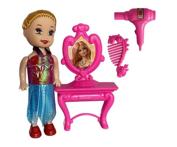 Katie: Ashley păpușă cu măsuță si accesorii de coafură 10cm