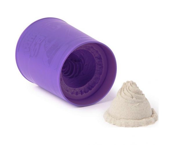 Kinetic Sand: Cutie de înghețată cu nisip modelabil alb - Spin Master