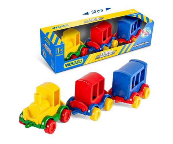 Kid Cars Trenulețe 3 bucăți set - Wader