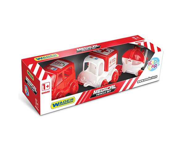 Kid Cars Mentős járművek 3db-os szett - Wader