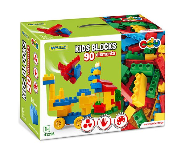 Kids Bloks blocuri de construcții 90 bucăți set - Wader