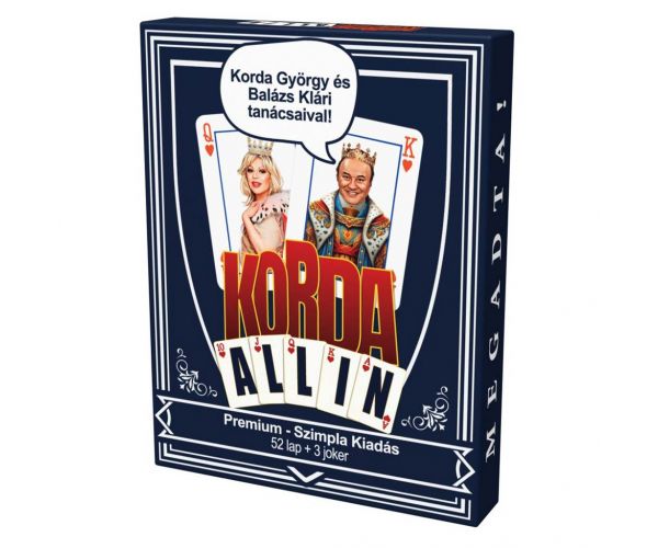 Korda All-In Pachet de cărți franțuzești premium (52 de cărți + 3 Jokeri)