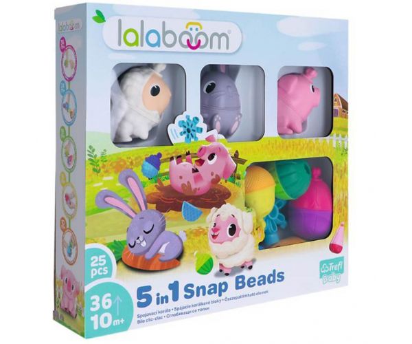 LALABOOM: 25 de piese joc de dezvoltare Montessori pentru bebeluși - Trefl