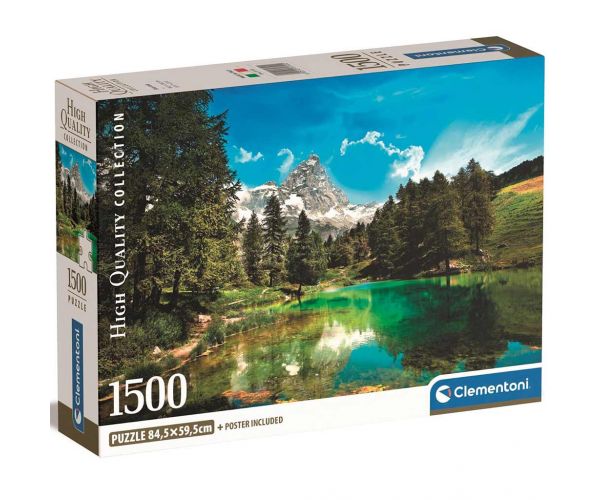Lac albastru intens puzzle de 1500 piese HQC, 84,5x59,5cm - Clementoni