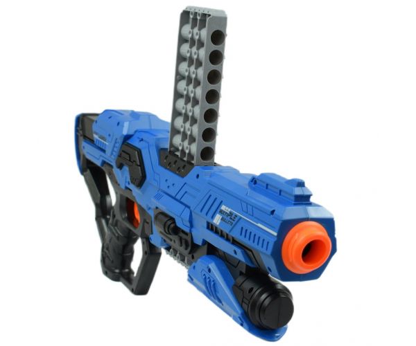 Frantic Launcher: Manuális szivacslövő fegyver céltáblával és töltényekkel 49cm