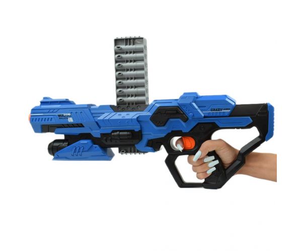 Frantic Launcher: Manuális szivacslövő fegyver céltáblával és töltényekkel 49cm