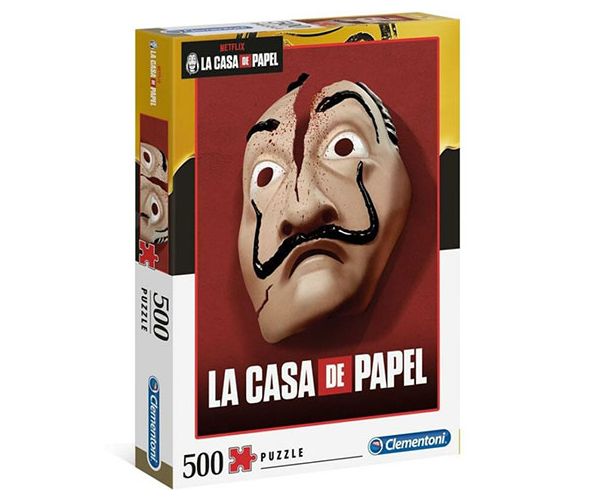 La Casa De Papel: Dali mască 500 bucăți puzzle - Clementoni