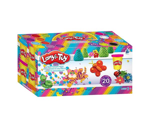 Lanyi-Toy 20 bucăți set plastilină cu scule de formare