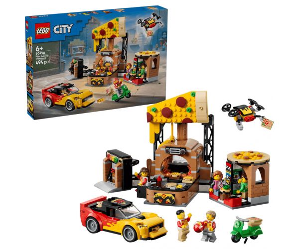 LEGO® City: Pizzerie cu vehicule de livrare (60496)