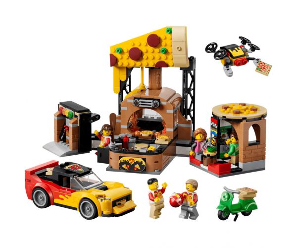 LEGO® City: Pizzerie cu vehicule de livrare (60496)