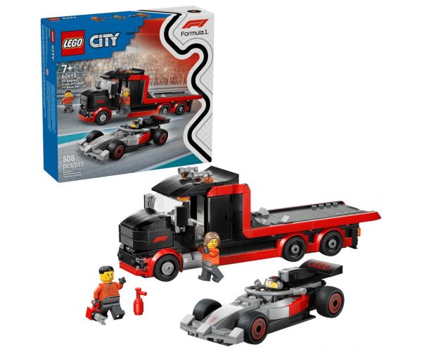 LEGO® City: camion F1® cu o mașină de curse Audi F1® (60493)