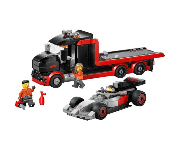 LEGO® City: camion F1® cu o mașină de curse Audi F1® (60493)