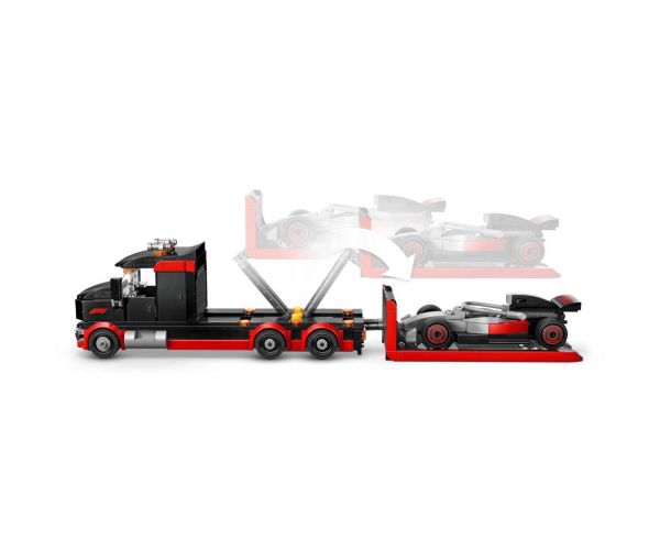 LEGO® City: camion F1® cu o mașină de curse Audi F1® (60493)