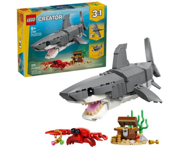 LEGO® Creator: Rechin periculos cu un cufăr de comori (31381)