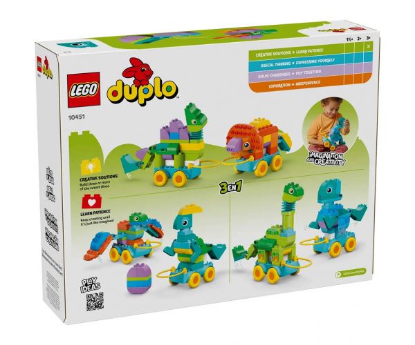 LEGO® DUPLO®: 3 az 1-ben guruló dinók (10451)