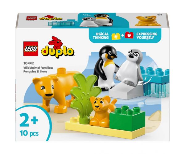 LEGO® DUPLO®: Familii de animale sălbatice: Pinguini și lei (10442)