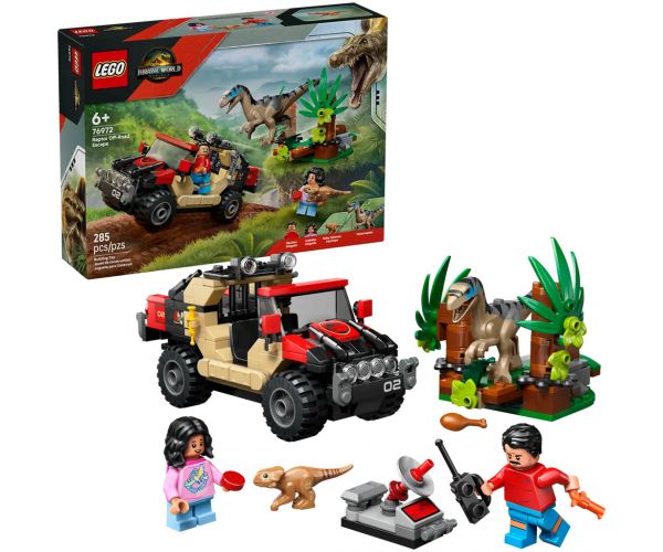 LEGO® Jurassic World: Evadarea cu vehiculul de teren de raptor (76972)