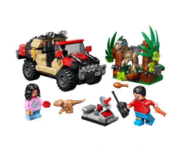 LEGO® Jurassic World: Evadarea cu vehiculul de teren de raptor (76972)