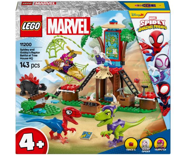 LEGO® Marvel: Bătălia raptorilor dintre Omul Păianjen și Gobby la cartierul general din casa în copac (11200)