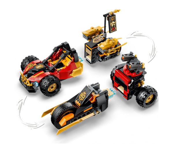 LEGO® Ninjago: vehiculele combinabile ale lui Kai și Cole (71864)