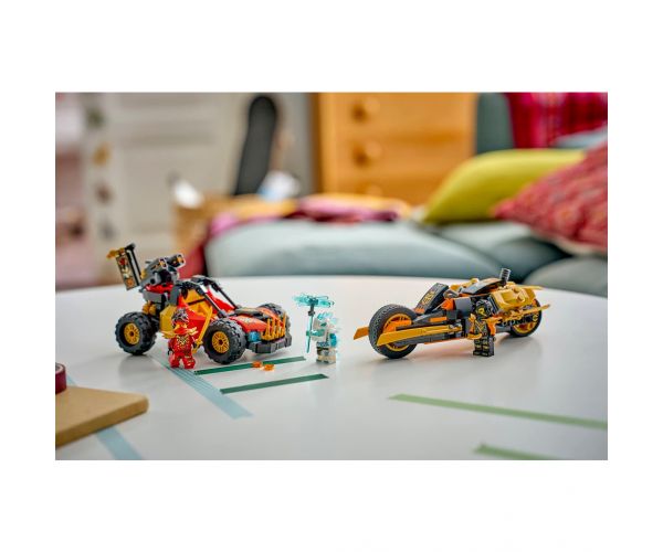 LEGO® Ninjago: vehiculele combinabile ale lui Kai și Cole (71864)