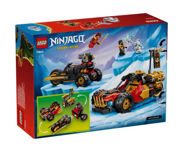 LEGO® Ninjago: vehiculele combinabile ale lui Kai și Cole (71864)