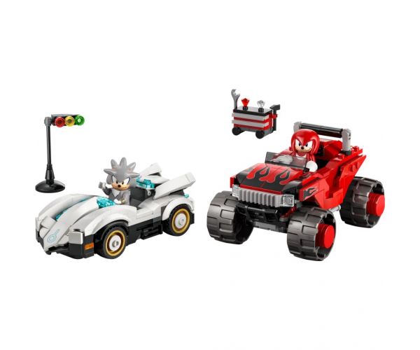 LEGO® Sonic the Hedgehog™: Mașina lui Silver împotriva monster truck-ului lui Knuckles (77118)