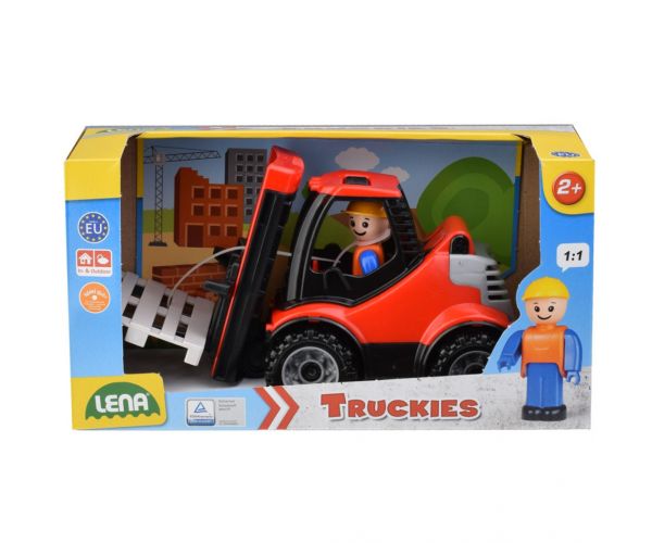 LENA: Camion cu stivuitor și paleți cu cutii 22 cm