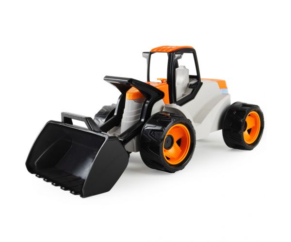 LENA: GIGA TRUCKS încărcător frontal uriaș, portocaliu-bej, 67 cm