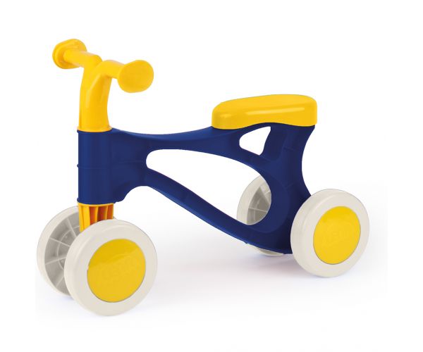 LENA: Motocicletă mică albastru-galbenă cu propulsie pe picioare
