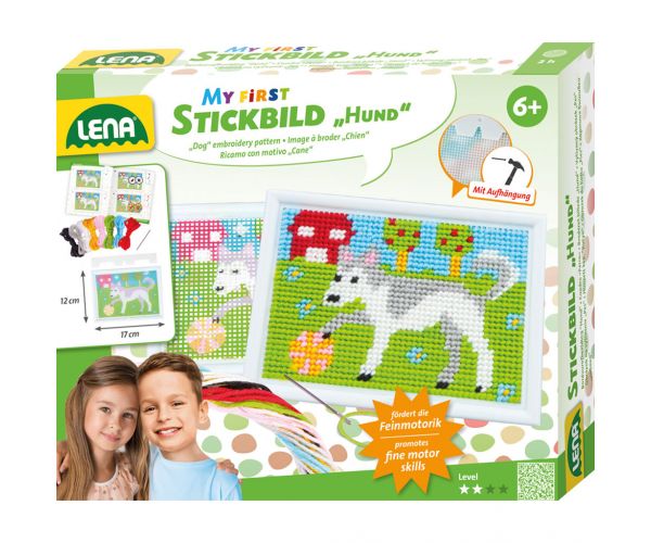 LENA: Set de broderie cu model de câine