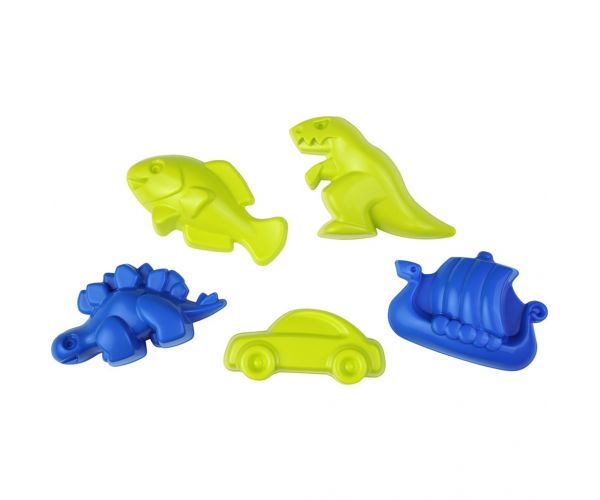 LENA: Set de nisip cu dinozauri, în plasă, 5 piese