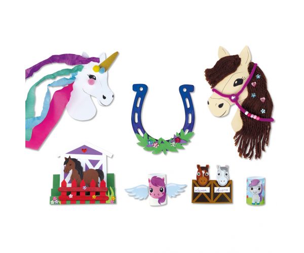 LENA: Trusă premium de bricolaj cu cai, set creativ de 400 de piese