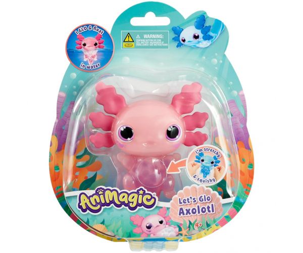 Let’s Glo Axolotl világító vízipajtás rózsaszín színben