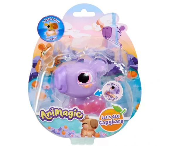 Lets Glo Capybara - prieten acvatic luminos, disponibil în mai multe variante, 1 buc.