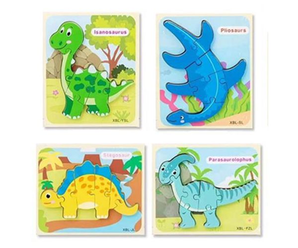 Fa dinoszauruszos formapuzzle többféle változatban