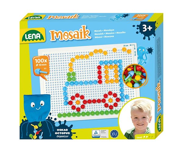 LENA: Mosaik biluțe transparente set creativ 10mm 100 de bucăți