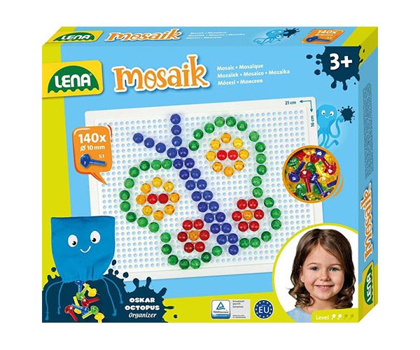 LENA: Mosaik biluțe transparente set creativ 10mm 140 bucăți