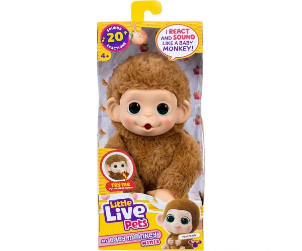 Little Live Pets: Mini Maki Pepi Peach maimuță interactivă crem
